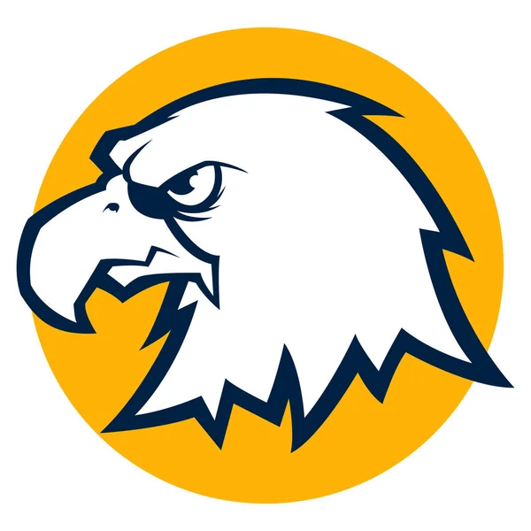 Сердитий орел голова чорно-білий Векторні ілюстрації логотип кіберспорту — стоковий вектор