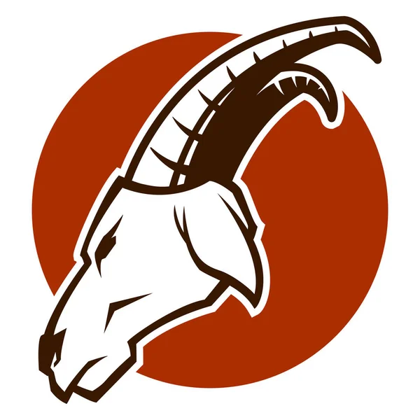 Colère tête de chèvre bélier noir et blanc vecteur de mascotte esports logo illustration — Image vectorielle