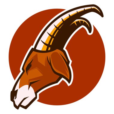 kızgın koç keçi baş maskot vektör esports logo illüstrasyon