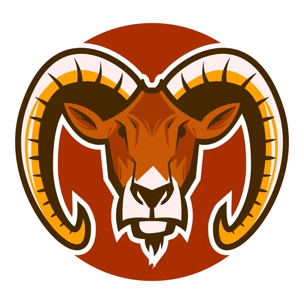 Colère bélier chèvre tête mascotte vecteur esports logo illustration — Image vectorielle