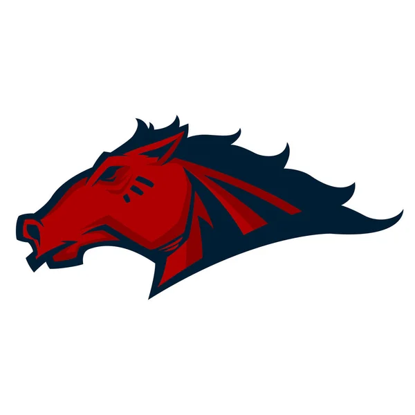 Cavalo zangado cabeça mascote esports logotipo ilustração — Vetor de Stock