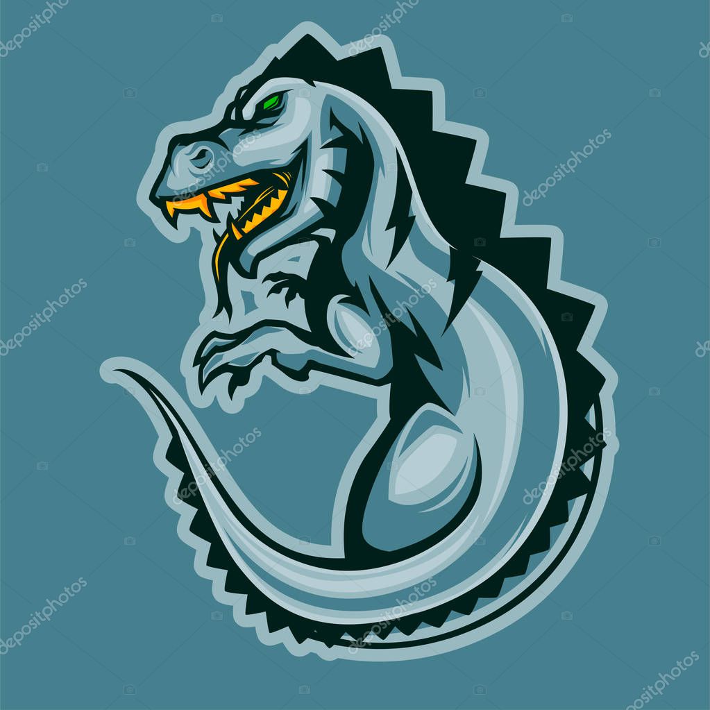 T-rex dinosaur mascot esoprts logo illustration