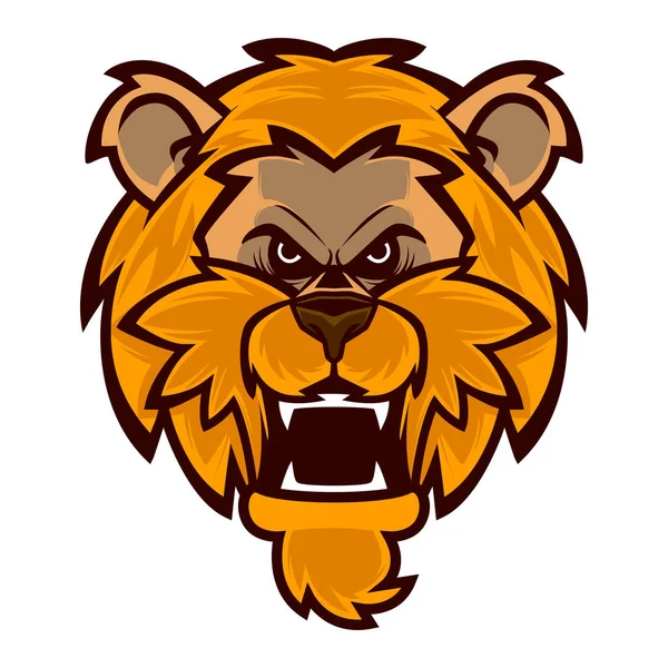 Kızgın kurt baş illüstrasyon maskot esports logosu — Stok Vektör