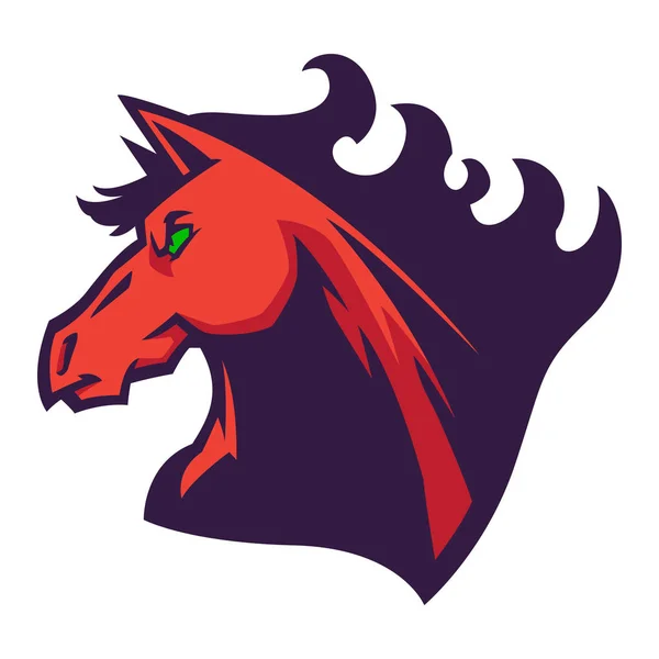 Mascote cavalo esports logotipo vetor ilustração — Vetor de Stock