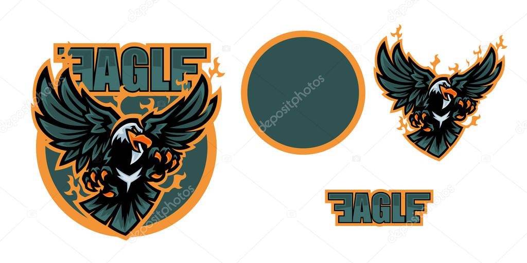 Eagle logo mascot vector illustration
