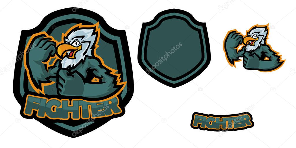 Eagle logo mascot vector illustration