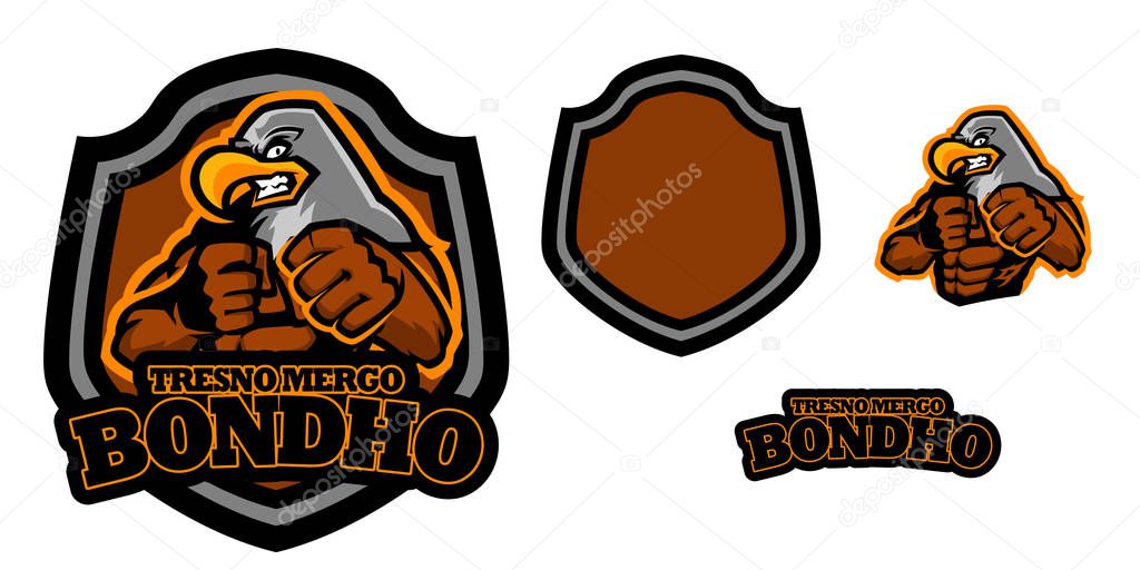 Eagle logo mascot vector illustration