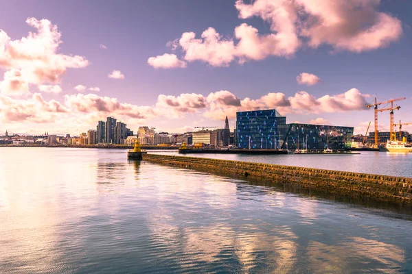 Reykjavik - May 02, 2018: The Harpa Opera house in Reykjavik, Iceland