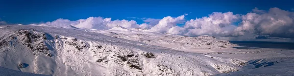 アイスランドの風景 2018 アイスランドの雪に覆われた白い荒野 — ストック写真