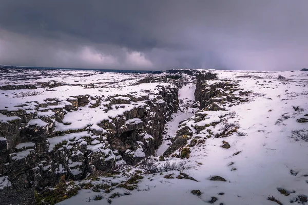 Oxararfoss Mayıs 2018 Kanyon Yakınındaki Oxararfoss Şelale Zlanda — Stok fotoğraf