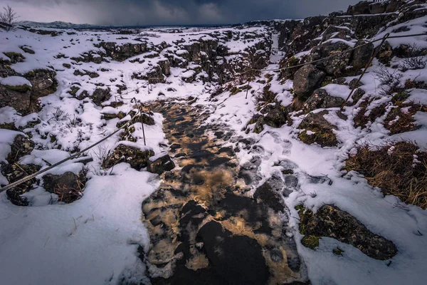 Oxararfoss Μαΐου 2018 Φαράγγι Κοντά Στον Καταρράκτη Oxararfoss Ισλανδία — Φωτογραφία Αρχείου