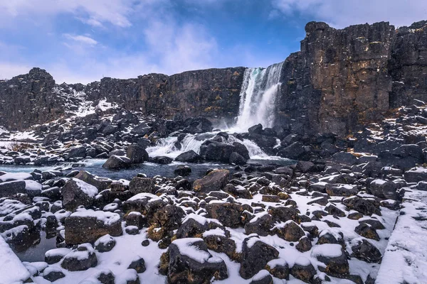 Oxararfoss Maja 2018 Oxararfoss Wodospad Islandia — Zdjęcie stockowe