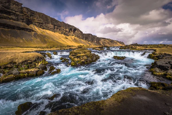 Deserto Islandese Maggio 2018 Bella Cascata Nel Deserto Islandese — Foto Stock