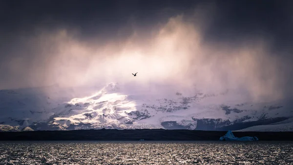 Γιόκουλσάρλον Μαΐου 2018 Vatnajokull Εθνικό Πάρκο Φαίνεται Από Παγόβουνο Λιμνοθάλασσα — Φωτογραφία Αρχείου