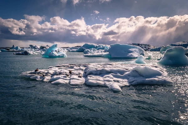 Jokulsarlon Mai 2018 Superbes Blocs Glace Dans Lagune Iceberg Jokulsarlon — Photo