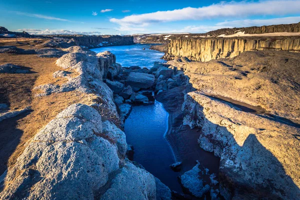 Selfoss Waterfall May 2018 Landscape Selfoss Waterfall Iceland — Stock Photo, Image