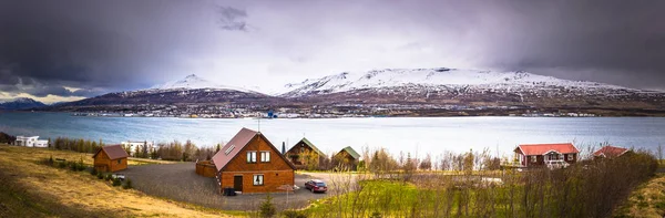 Icelandic Countryside May 2018 Panorama Small Town Iceland — Stock Photo, Image