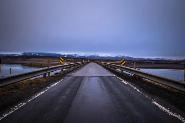 Deserto Islandês Maio 2018 Estrada Paisagem Norte Islândia — Fotografia de Stock