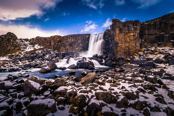 Oxararfoss Μαΐου 2018 Oxararfoss Καταρράκτη Ισλανδία — Φωτογραφία Αρχείου