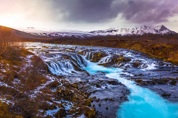 Бруарфо Мая 2018 Года Водопад Бруарфо Исландия — стоковое фото