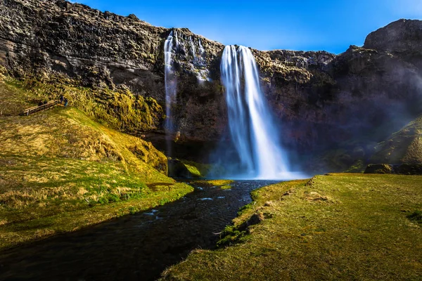 Seljalandsfoss Május 2018 Ban Seljalandsfoss Vízesés Izland — Stock Fotó