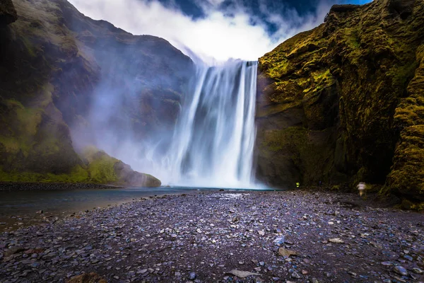 Skogafoss Május 2018 Ban Skogafoss Vízesés Izland — Stock Fotó