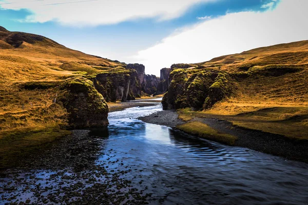 Fjadrargljufur Mayo 2018 Paisaje Salvaje Fjadrargljufur Islandia — Foto de Stock