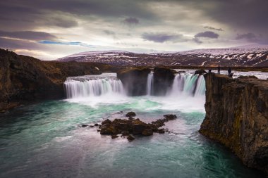Godafoss - 07 Mayıs 2018: Godafoss şelale, İzlanda