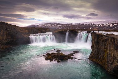 Godafoss - 07 Mayıs 2018: Godafoss şelale, İzlanda