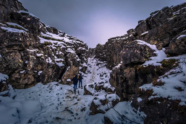 Oxararfoss May 2018 Canyon Oxararfoss Waterfall Iceland — Stock Photo, Image