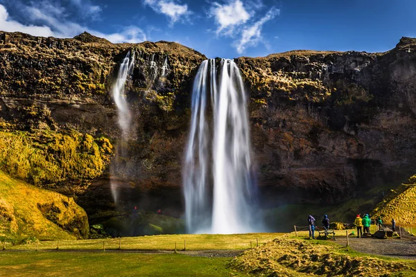 Seljalandsfoss Maio 2018 Cachoeira Seljalandsfoss Islândia — Fotografia de Stock