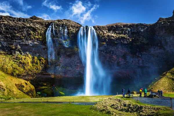 Seljalandsfoss Maio 2018 Cachoeira Seljalandsfoss Islândia — Fotografia de Stock