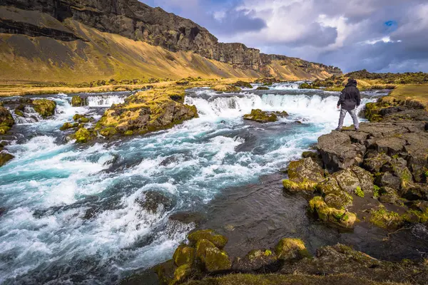 Icelandic Wilderness May 2018 Beautiful Waterfall Wilderness Iceland — Stock Photo, Image