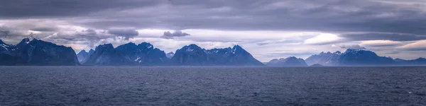 Tengerpart Lofoten Szigetek Bodo Norvégia Felől Komp — Stock Fotó