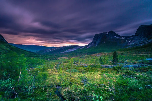 Paysage Une Vallée Sauvage Sur Les Îles Lofoten Norvège — Photo