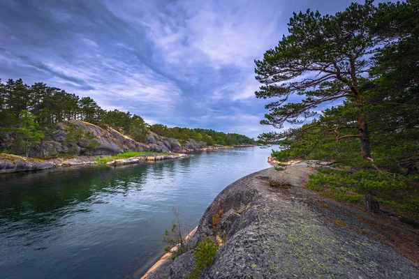 Małe Wyspy Podczas Letniej Szwedzkim Archipelagu Szwecja — Zdjęcie stockowe