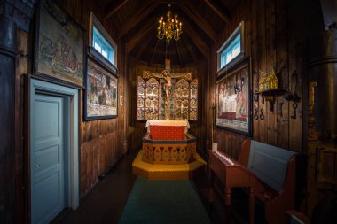 Hedalen - 28 Temmuz 2018: harika Hedalen çıta Kilisesi, Norveç içinde