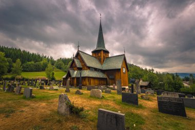 Hedalen - 28 Temmuz 2018: Harika Hedalen çıta Kilisesi, Norveç