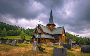 Hedalen - 28 Temmuz 2018: Harika Hedalen çıta Kilisesi, Norveç