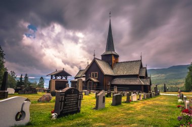 Hedalen - 28 Temmuz 2018: Harika Hedalen çıta Kilisesi, Norveç