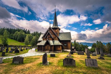 Hedalen - 28 Temmuz 2018: Harika Hedalen çıta Kilisesi, Norveç
