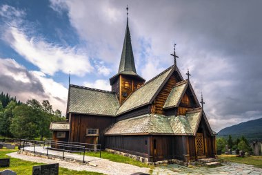 Hedalen - 28 Temmuz 2018: Harika Hedalen çıta Kilisesi, Norveç