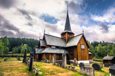 Hedalen - 28 Temmuz 2018: Harika Hedalen çıta Kilisesi, Norveç