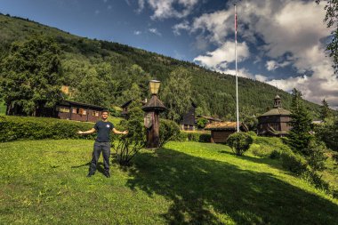 Elveseter - 29 Temmuz 2018: Elveseter otel açık havada resort, Norveç