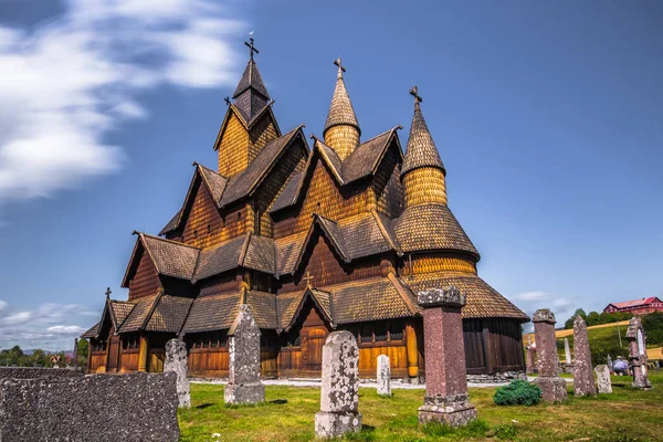 Heddal 2018 Mittelalterliche Heddal Stabkirche Die Größte Der Verbliebenen Stabkirchen — Stockfoto