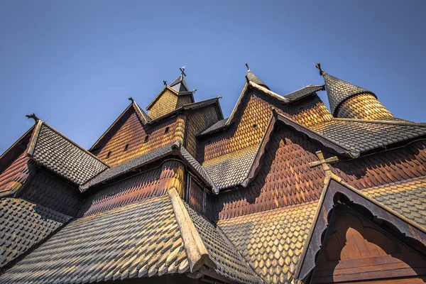 Heddal August 2018 Medieval Heddal Stave Church Largest Remaining Stave — Stock Photo, Image