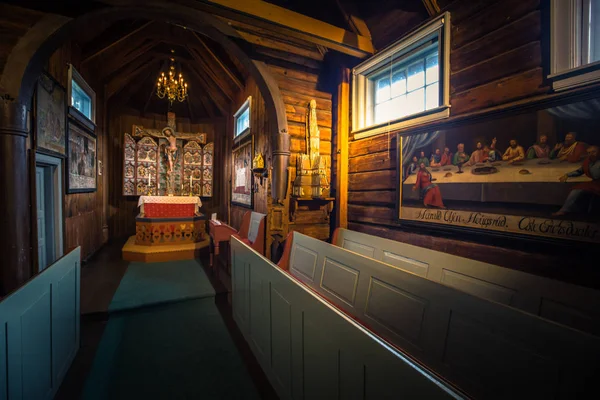 Hedalen Juli 2018 Binnen Prachtige Hedalen Stave Church Noorwegen — Stockfoto