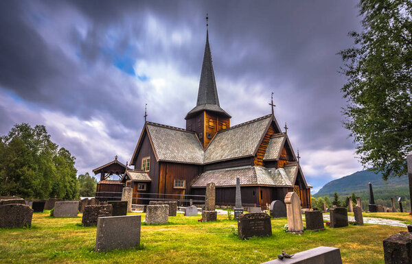 Hedalen - July 28, 2018: The Wonderful Hedalen Stave Church, Norway