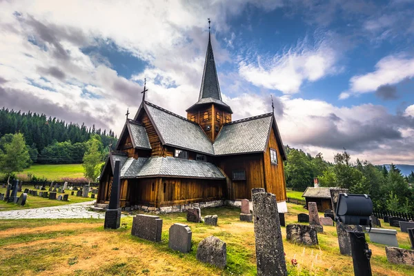 Hedalen Julho 2018 Wonderful Hedalen Stave Church Noruega — Fotografia de Stock