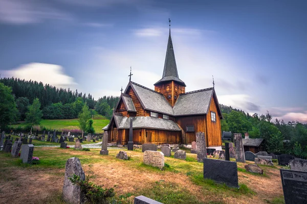 Hedalen Julho 2018 Wonderful Hedalen Stave Church Noruega — Fotografia de Stock